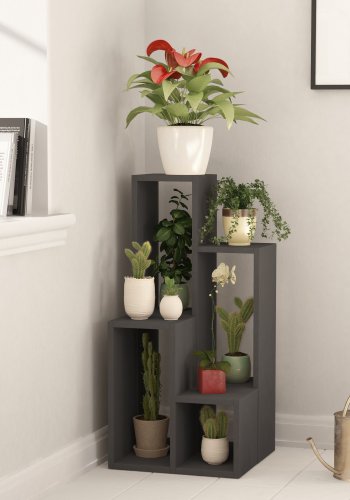 FUNZI LIVING Sule bogreol - antracitgr melamin