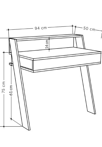 NORDVÄRK Cowork-studiebord, hvid