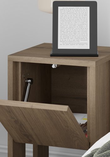 FUNZI LIVING Ema natbord, m. 1 lge og 1 hylde - Hitit melamin (30x30)