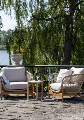 HOUSE NORDIC  Terracina Havembelst - Sidebord og 2 loungestole