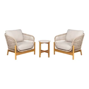 HOUSE NORDIC  Terracina Havembelst - Sidebord og 2 loungestole