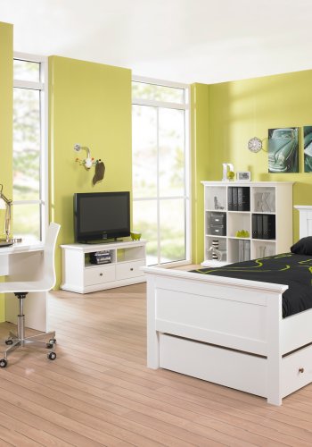 TVILUM Paris garderobeskab - hvid tr, 2 lger, m. 4 hylder