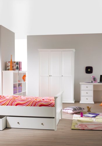 TVILUM Paris sengeskuffe m. hjul - hvid tr (100 cm)