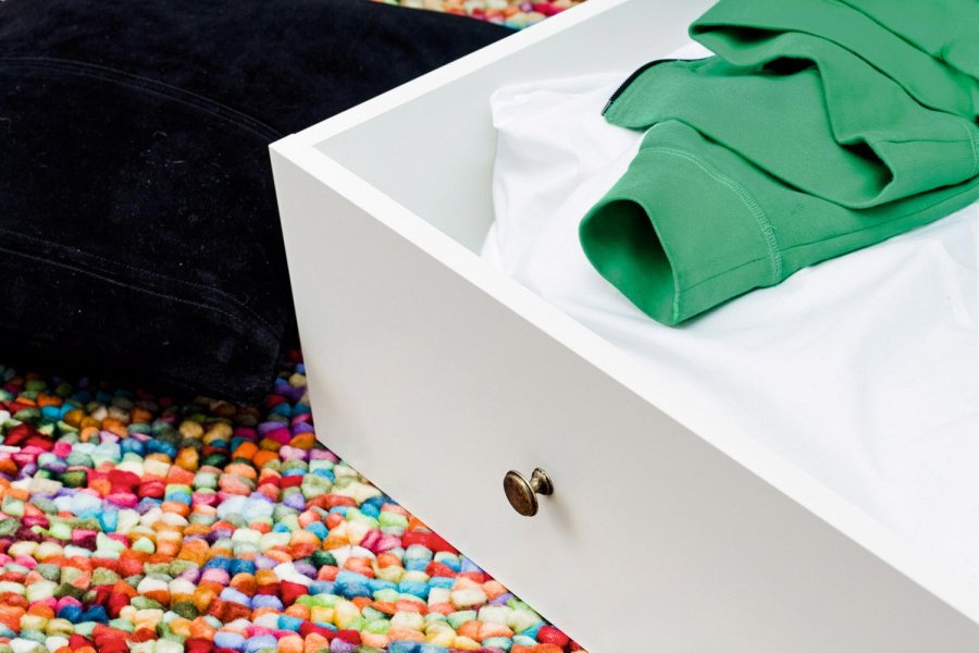 TVILUM Paris sengeskuffe m. hjul - hvid tr (100 cm)