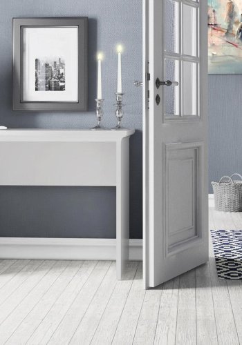 TVILUM Paris skrivebord - hvid tr, med 3 skuffer 