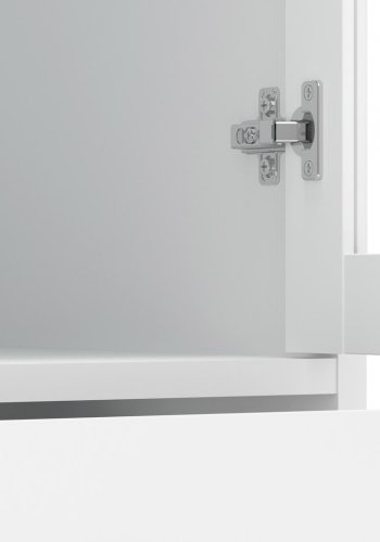 TVILUM Paris vitrineskab - hvidt tr, m. 2 lger og 2 skuffer