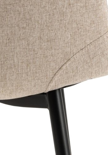 ACT NORDIC Celia spisebordsstol - beige stof og sort stl