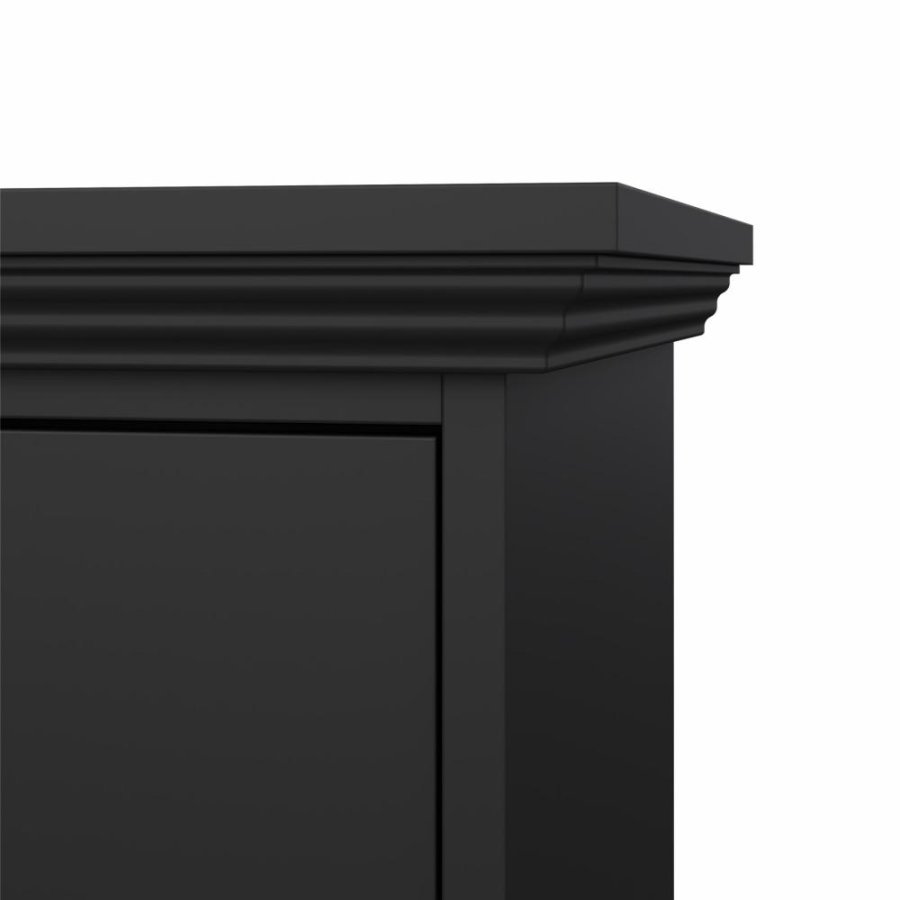 TVILUM North sengebord med 1 skuffe, mat sort, 47,8 x 43,3 x 63,4 cm