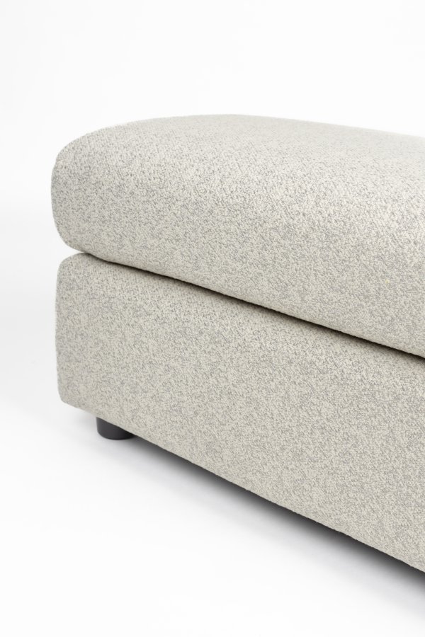 ZUIVER Mississippi udendrs fodskammel - beige olefin fiber/polyester