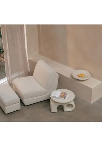 ZUIVER Mississippi udendrs fodskammel - beige olefin fiber/polyester