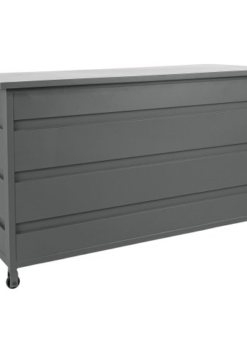 HOUSE NORDIC Hyndeboks, aluminium, gr, medium, 130x60x75 cm, 450 L