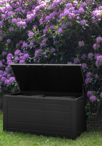 HOUSE NORDIC Hyndeboks, plastik, sort, 146,5x71x75 cm, 680 L