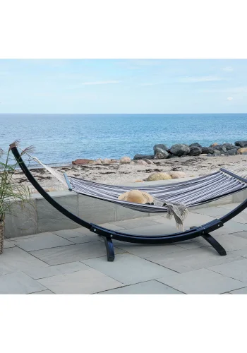 HOUSE NORDIC Hngekje p trstativ, lrk, bomuld/polyester, sort/gr/hvid