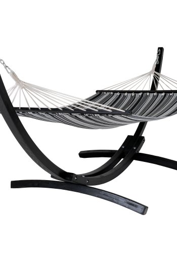 HOUSE NORDIC Hngekje p trstativ, lrk, bomuld/polyester, sort/gr/hvid