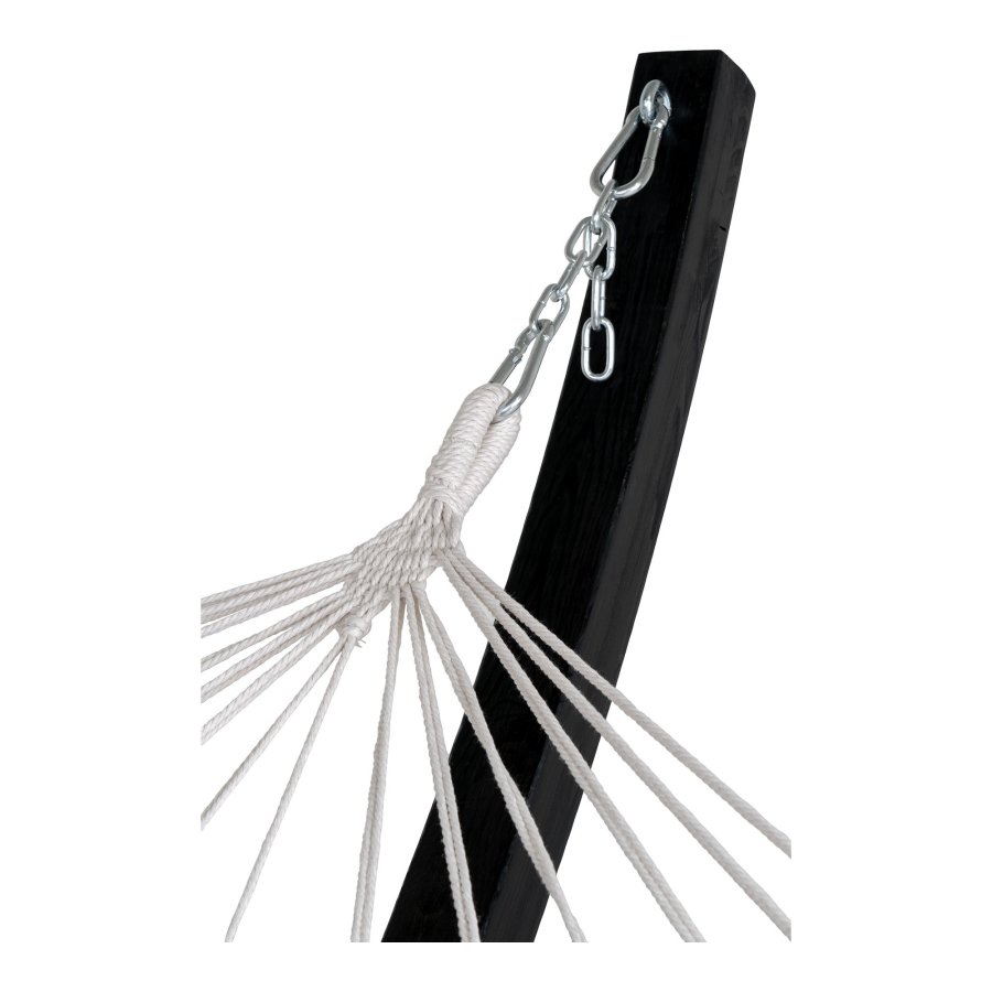 HOUSE NORDIC Hngekje p trstativ, lrk, bomuld/polyester, sort/gr/hvid