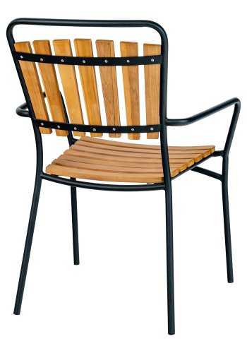 HOUSE NORDIC Spisebordsstol, teak med sort stel