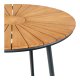 HOUSE NORDIC Spisebord, teak bordplade, natur, sorte ben, 130x74 cm
