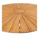 HOUSE NORDIC Spisebord, teak bordplade, natur, sorte ben, 130x74 cm