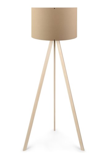 LUMI AYD gulvlampe - beige PVC stof og eg MDF
