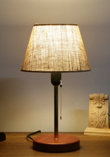 LUMI AYD 3137 bordlampe - creme stof, metal og tr