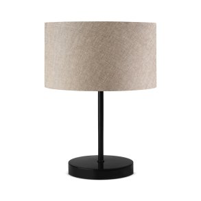 LUMI AYD 2848 bordlampe - beige stof og sort metal