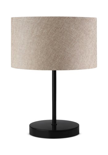 LUMI AYD 2848 bordlampe - beige stof og sort metal