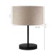 LUMI AYD 2848 bordlampe - beige stof og sort metal