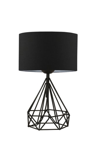 LUMI AYD 2974 bordlampe - sort stof og sort metal (st med 2)