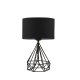LUMI AYD 2974 bordlampe - sort stof og sort metal (st med 2)
