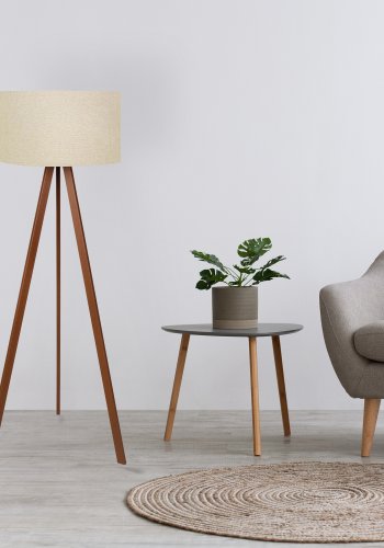 LUMI AYD gulvlampe - beige PVC og MDF