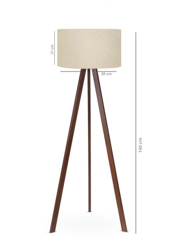 LUMI AYD gulvlampe - beige PVC og MDF