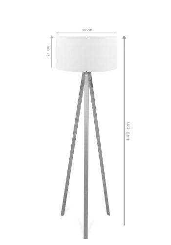 LUMI AYD gulvlampe - grn PVC og brun MDF