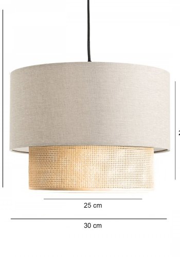 LUMI AYD loftlampe, rund - creme stof (25)