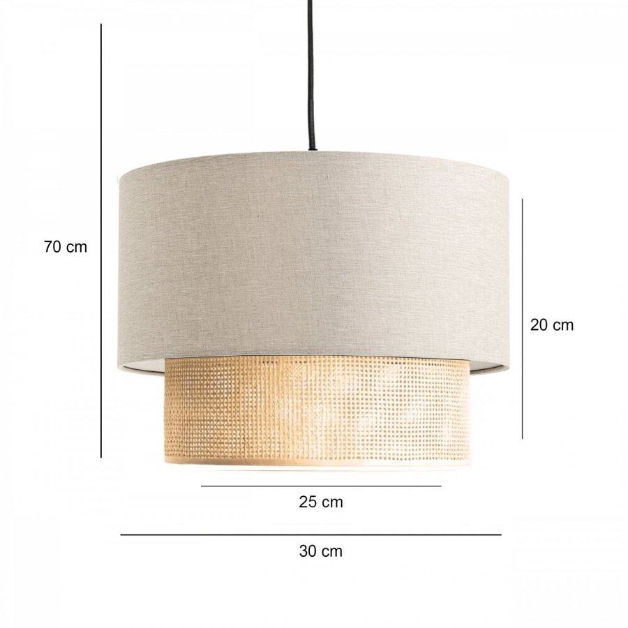 LUMI AYD loftlampe, rund - creme stof (25)