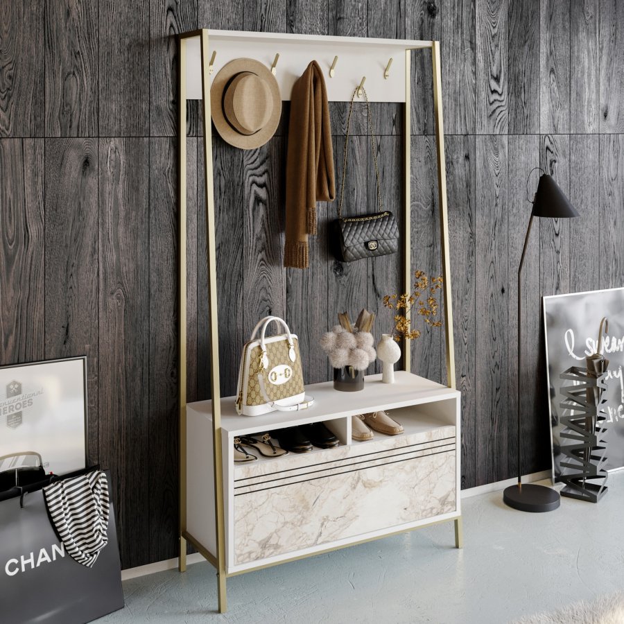 FUNZI LIVING Devin - Hvid - Entrést