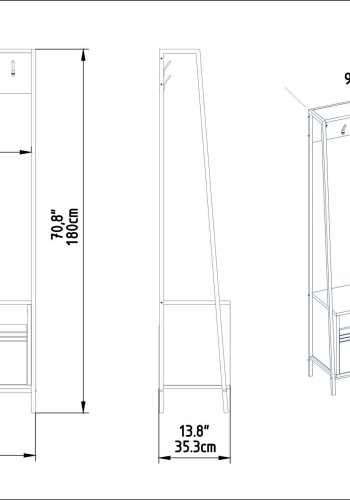 FUNZI LIVING Devin - Hvid - Entrést