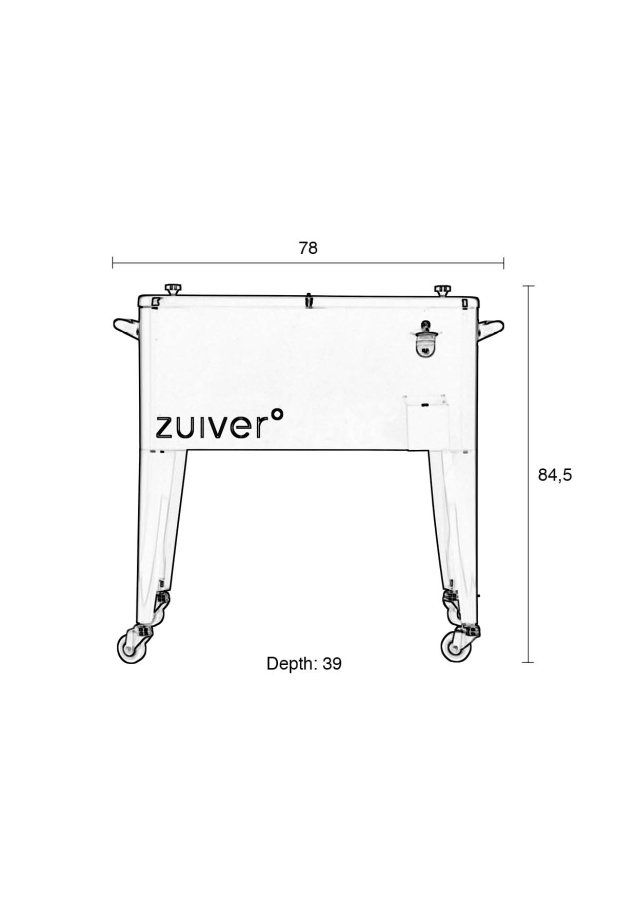 ZUIVER Cooler Be Cool Coolerbox - sort polypropylen