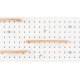 ZUIVER Bundy Pegboard organizer - hvid jern og bambustr