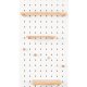 ZUIVER Bundy Pegboard organizer - hvid jern og bambustr