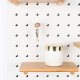 ZUIVER Bundy Pegboard organizer - hvid jern og bambustr
