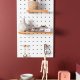 ZUIVER Bundy Pegboard organizer - hvid jern og bambustr