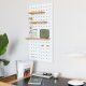 ZUIVER Bundy Pegboard organizer - hvid jern og bambustr