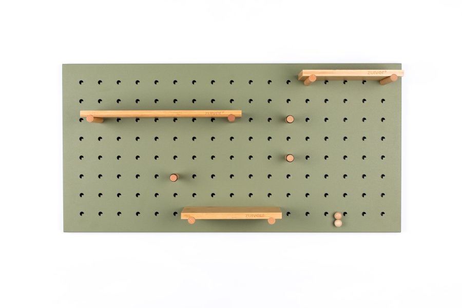ZUIVER Bundy Pegboard organizer - grn jern og bambustr