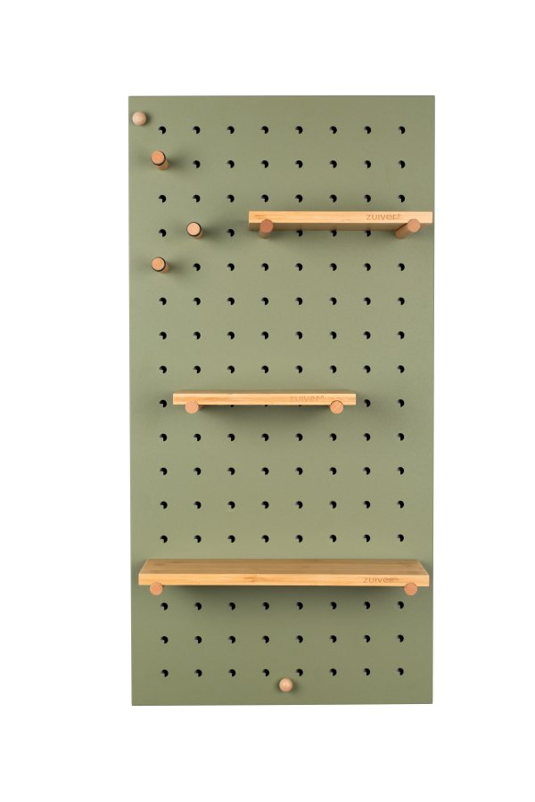 ZUIVER Bundy Pegboard organizer - grn jern og bambustr
