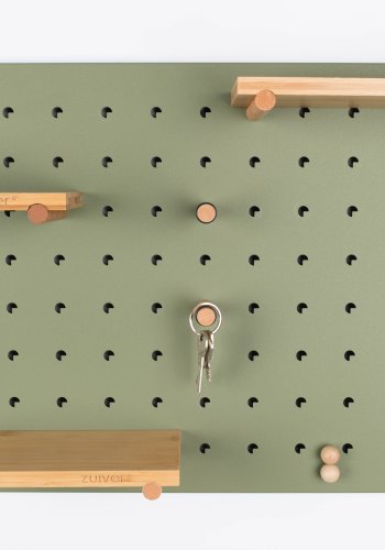 ZUIVER Bundy Pegboard organizer - grn jern og bambustr