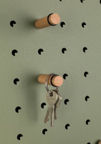 ZUIVER Bundy Pegboard organizer - grn jern og bambustr