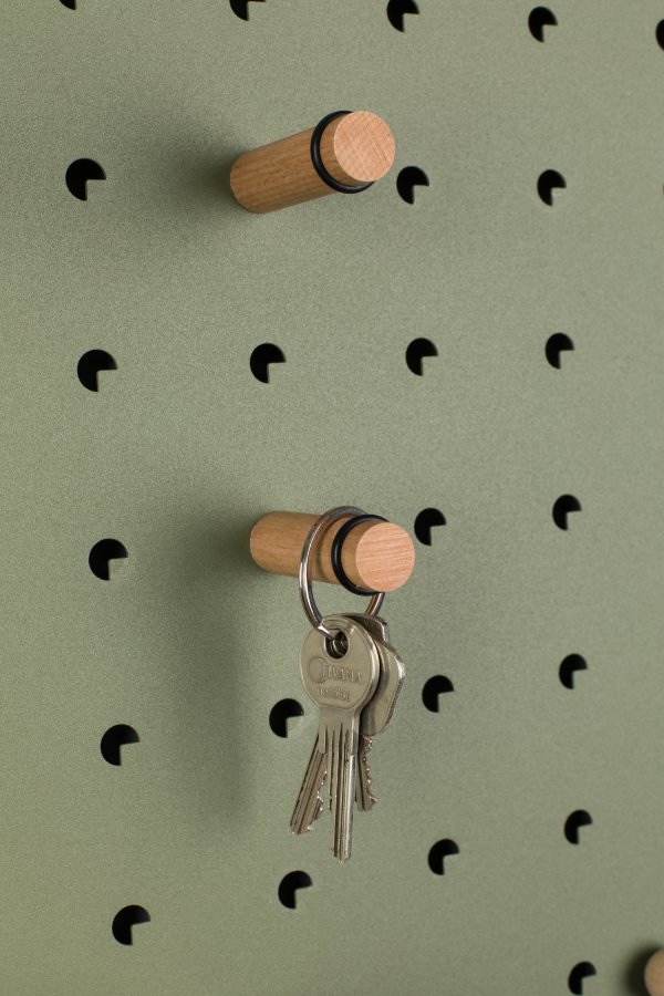 ZUIVER Bundy Pegboard organizer - grn jern og bambustr