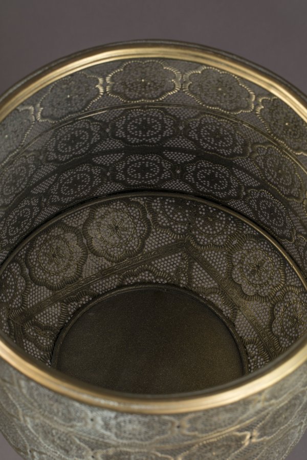 DUTCHBONE Botanisk urtepotteskjuler L - messing jern