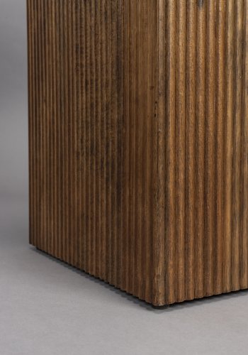 DUTCHBONE Ribble urtepotteskjuler, kvadratisk - valnddefarvet mangotr (st med 2)