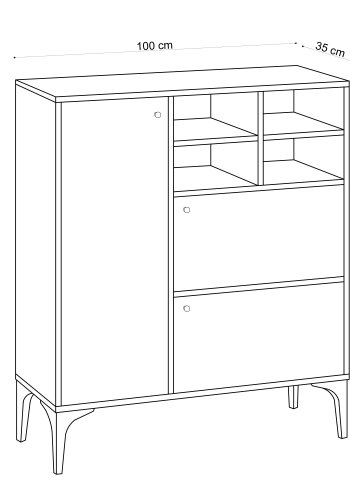 NORDVÄRK Ewa konsol, safir eg
